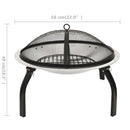 tsilova Tsilova Deutschland Kamine 2in1 Feuerschale und Grill mit Schürhaken 56x56x49 cm Edelstahl