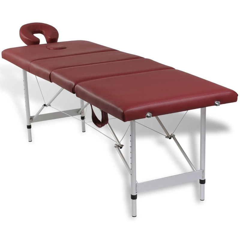 tsilova Tsilova Deutschland Massagetische Massagetisch mit Aluminiumrahmen, faltbar 4 Zonen Rot