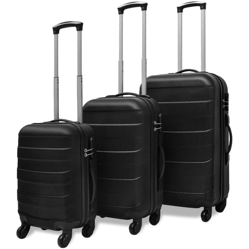 tsilova Tsilova Deutschland Reisekoffer Dreiteiliges Hardcase Trolley Set Schwarz