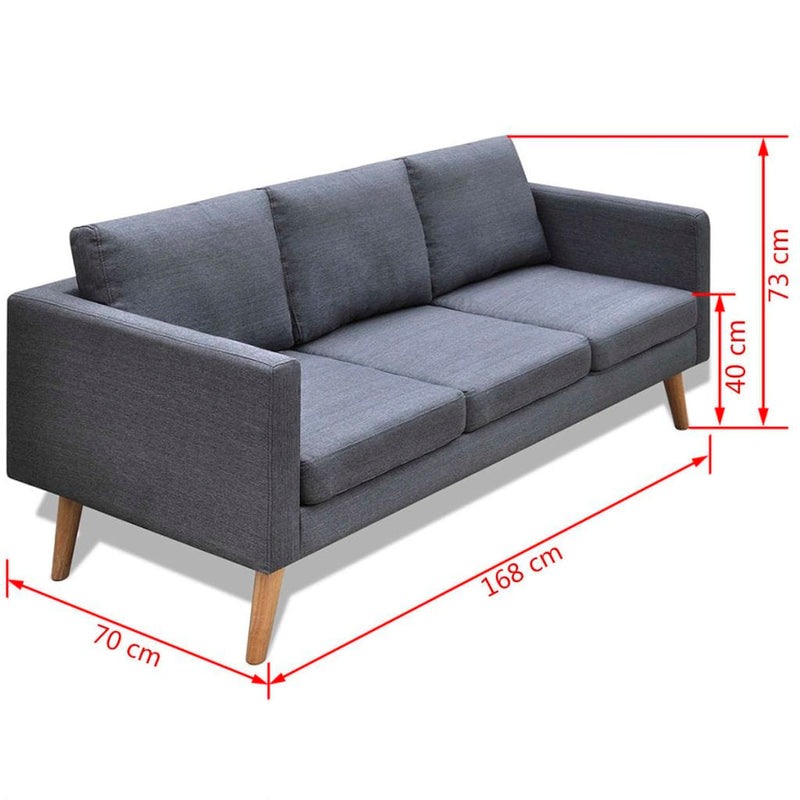 tsilova Tsilova Deutschland Sofas Sofa 3-Sitzer Stoff Dunkelgrau