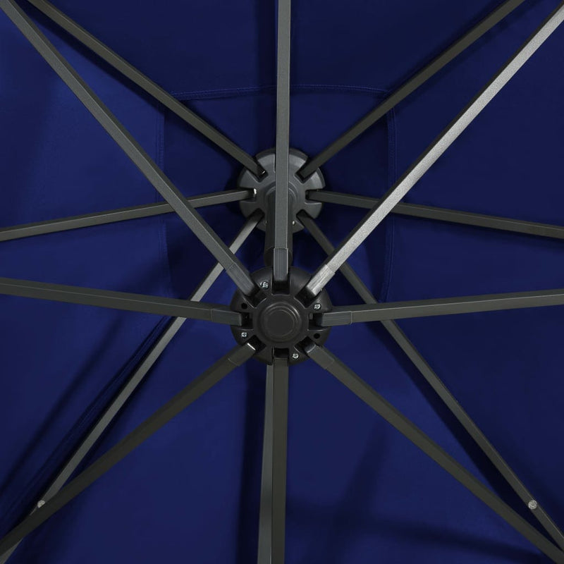 tsilova Tsilova Deutschland Sonnenschirme & Sonnenschutze Ampelschirm mit Mast und LED-Leuchten Azurblau 300 cm