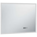 tsilova Tsilova Deutschland Spiegel LED-Badspiegel mit Touch-Sensor und Zeitanzeige 80×60 cm