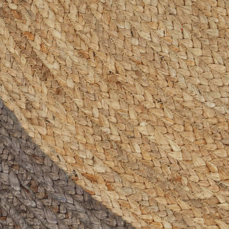 tsilova Tsilova Deutschland Teppiche Teppich Handgefertigt Jute mit Grauem Rand 90 cm