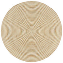 tsilova Tsilova Deutschland Teppiche Teppich Handgefertigt Jute mit Spiralen-Design Weiß 150 cm