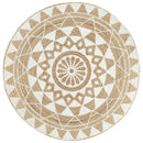 tsilova Tsilova Deutschland Teppiche Teppich Handgefertigt Jute mit weißem Aufdruck 150 cm