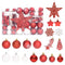 tsilova Tsilova Deutschland Weihnachtsbaumschmuck 108-tlg. Weihnachtskugel-Set Rot und Weiß
