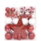 tsilova Tsilova Deutschland Weihnachtsbaumschmuck 64-tlg. Weihnachtskugel-Set Rot und Weiß