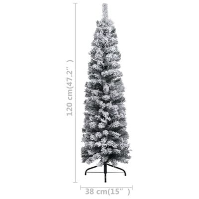 tsilova Tsilova Deutschland Weihnachtsbaumschmuck Weihnachtsbaum künstlicher  mit Flocked Snow Green 120 cm PVC