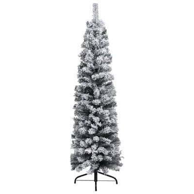 tsilova Tsilova Deutschland Weihnachtsbaumschmuck Weihnachtsbaum künstlicher  mit Flocked Snow Green 120 cm PVC