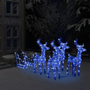 tsilova Tsilova Deutschland Weihnachtsdeko Blau 4  Rentiere mit Schlitten Weihnachtsdeko 280x28x55