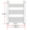 tsilova Tsilova Radiatoren Badheizkörper Handtuchhalter gebogen 500×764mm Seiten-/Mittelanschluss