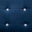 tsilova Tsilova Sofas 2-Sitzer-Sofa mit Armlehnen Blau Chrom und Samt