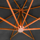 tsilova Tsilova Sonnenschirme & Sonnenschutze Ampelschirm mit Mast Anthrazit 3,5x2,9 m Massivholz Tanne