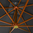 tsilova Tsilova Sonnenschirme & Sonnenschutze Ampelschirm mit Mast Anthrazit 3x3 m Massivholz Tanne