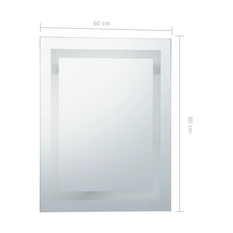 tsilova Tsilova Spiegel Badezimmerspiegel mit LED und Touch-Sensor 60 x 80 cm