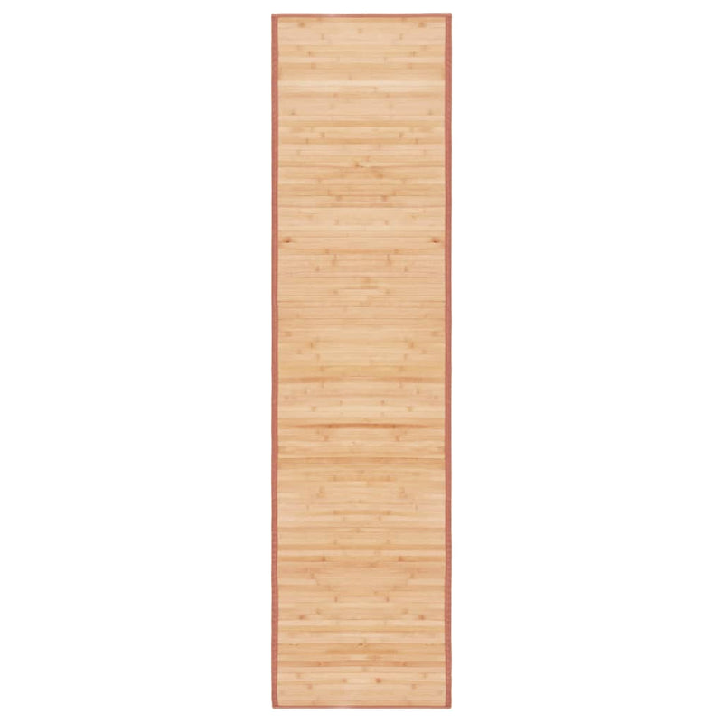 Teppich Bambus 80×300 cm Braun | Kurzflor-Teppiche