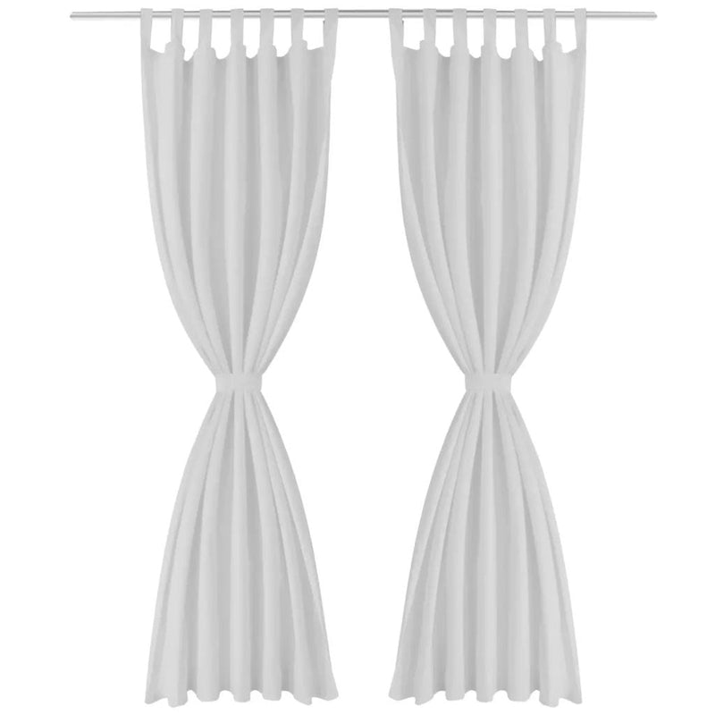 tsilova Tsilova Vorhänge & Gardinen Vorhänge Gardienen aus Satin 2-teilig 140 x 225 cm Weiß