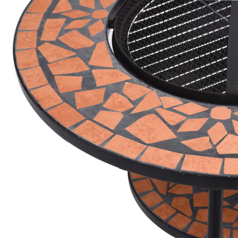 tsilova vidaXL Kamine Feuerschale Mosaik Terrakotta 68 cm Keramik