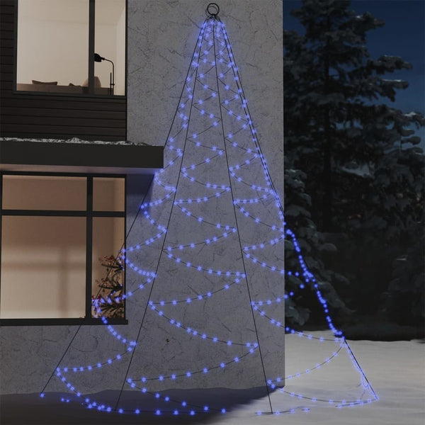tsilova vidaXL Lichtschläuche & Lichterketten LED-Wandbaum mit Metallhaken 720 LED Blau 5 m Indoor Outdoor