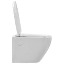 tsilova vidaXL Toiletten Wand-WC ohne Spülrand Keramik Weiß