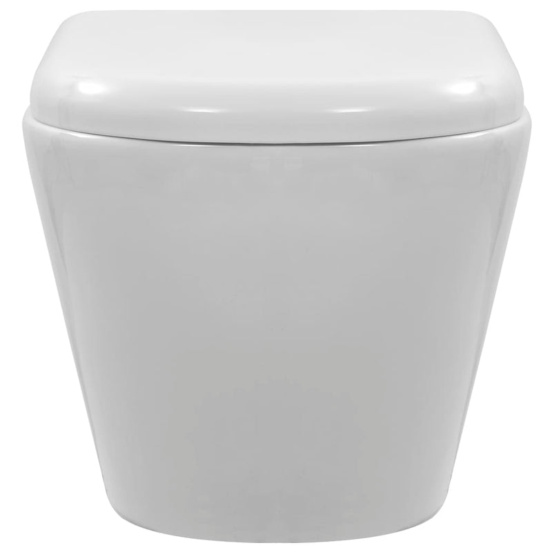 tsilova vidaXL Toiletten Wand-WC ohne Spülrand Keramik Weiß