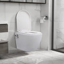 tsilova vidaXL Toiletten Wand-WC ohne Spülrand mit Bidet-Funktion Keramik Weiß
