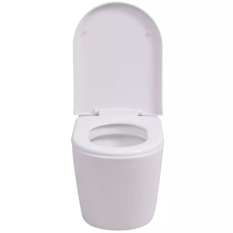 tsilova vidaXL Toiletten Wandmontierte Toilette Keramik Weiß